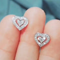 Delicate Mini Heart Stud Earrings For Women Korean Style Tiny Peach Heart Student Ear Jewelry view 6