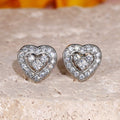 Delicate Mini Heart Stud Earrings For Women Korean Style Tiny Peach Heart Student Ear Jewelry view 4
