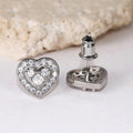 Delicate Mini Heart Stud Earrings For Women Korean Style Tiny Peach Heart Student Ear Jewelry view 3