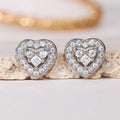 Delicate Mini Heart Stud Earrings For Women Korean Style Tiny Peach Heart Student Ear Jewelry view 2