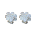 Acrylic Flower Stud Earrings With Silver Needle Posts, Fresh Forest Style Summer Fashion Jewelry view 5