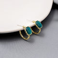 Elegant Klein Blue Acrylic Enamel Geometric Heart Flower Butterfly Stud And Drop Earrings view 4