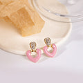 Silver Needle Vintage Purple Glass Flower Butterfly Crystal Stud Tassel Earrings Set view 3