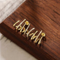 Four Prong Ear Cuff Earrings, Niche Design Fashion Four Claw Stud Earrings For Women view 3