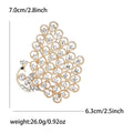 Alloy Rhinestone Peacock Brooch For Women's Coats And Suits view 6