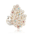 Alloy Rhinestone Peacock Brooch For Women's Coats And Suits view 5