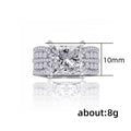 Luxury Womens Ring With Full Paved Fine Zircon Stones, Elegant Bridal Wedding Gift Finger Jewelry view 5