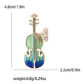 Alloy Enamel Butterfly Violin Brooch For Cute Artistic Fashion Decoration view 6