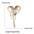 Alloy Rhinestone Melting Heart Brooch For Coat Collar Accessories view 6