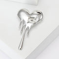 Alloy Rhinestone Melting Heart Brooch For Coat Collar Accessories view 5