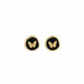 Elegant Vintage Round Circle Butterfly Stud Drop Alloy Enamel Frosted Metal Niche Fashion Earrings view 5