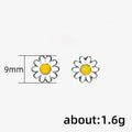 Trendy Resin Daisy Stud Earrings For Women Simple Fresh Sunflower Cartilage Earrings view 4