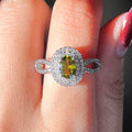 Delicate Zircon Engagement Ring For Women Elegant Ruili Style Popular Versatile Wedding Band Jewelry view 4