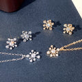 Minimalist Geometric Circle Stud Earrings And Necklace Jewelry Set, Trendy Cool Style Accessories view 4