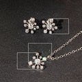 Minimalist Geometric Circle Stud Earrings And Necklace Jewelry Set, Trendy Cool Style Accessories view 5