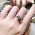 Classic Six Prong Eight Hearts Eight Arrows Zircon Ring, Luxury Simulated Diamond Engagement Ring view 2