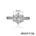 Classic Six Prong Eight Hearts Eight Arrows Zircon Ring, Luxury Simulated Diamond Engagement Ring view 5