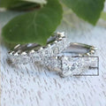 European American Designer Double Layer Simulated Zircon Ring Set For Women Hand Jewelry view 5