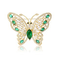 Elegant Zircon Butterfly Brooch Pin For Coat And Apparel Decoration view 5