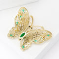 Elegant Zircon Butterfly Brooch Pin For Coat And Apparel Decoration view 3