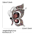 Alloy Rhinestone Butterfly Brooch Pin For Elegant Women's Apparel view 5