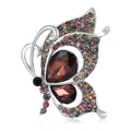 Alloy Rhinestone Butterfly Brooch Pin For Elegant Women's Apparel view 1