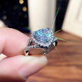 White Gold Plated Heart V Shape Full Zircon Women Ring, New European American Fashion Jewelry view 4