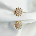 Winter Snowflake Dangle Earrings Korean Trendy Floral Stud Earrings For Women Fashion Jewelry view 3
