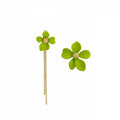 Fresh Green Enamel Flower Asymmetric Chain Tassel Sweet Floral Stud Earrings view 5