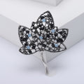 Alloy Hollow Rhinestone Leaf Brooch Pin For Fashion Apparel view 4
