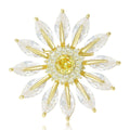 Copper Zircon Daisy Brooch Elegant Anti Exposure Dress Shirt Pin view 1