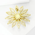 Copper Zircon Daisy Brooch Elegant Anti Exposure Dress Shirt Pin view 4