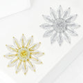 Copper Zircon Daisy Brooch Elegant Anti Exposure Dress Shirt Pin view 3