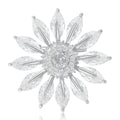 Copper Zircon Daisy Brooch Elegant Anti Exposure Dress Shirt Pin view 2