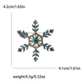 Alloy Rhinestone Snowflake Brooch Pin For Christmas Suit Decoration view 5