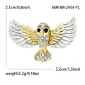 Alloy Rhinestone Eagle Brooch For Creative Bird Lapel Decoration view 5