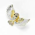 Alloy Rhinestone Eagle Brooch For Creative Bird Lapel Decoration view 3