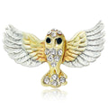 Alloy Rhinestone Eagle Brooch For Creative Bird Lapel Decoration view 1