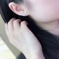 Micro Paved Zircon Bow Stud Earrings For Women, Niche Fairy Style Butterfly Knot Ear Jewelry view 4
