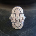 Vintage Hollow Court Style Full Zircon Ring, Unique Unisex Rhinestone Finger Jewelry view 4