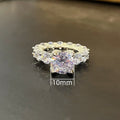 Minimalist Floral Meaning Simulated Diamond Wedding Ring For Women, Copper Zircon Jewelry view 5