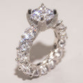 Minimalist Floral Meaning Simulated Diamond Wedding Ring For Women, Copper Zircon Jewelry view 4