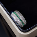 Light Luxury Color Contrast Zircon Ring Niche Fashion European Couple Finger Ring Jewelry view 2