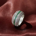 Light Luxury Color Contrast Zircon Ring Niche Fashion European Couple Finger Ring Jewelry view 4