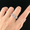 Hollow Full Zircon Stack Ring For Women Niche Luxury Wedding Band Jewelry view 4