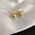 2026 New Trend Geometric Round Bead Metal Ear Hook Minimalist Style Earrings view 3