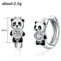 Japanese Cute Panda Ear Cuff, Chubby Little Panda Summer Fashion Trendy Ear Jewelry For Women Earrings view 5