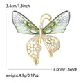 Alloy Gradient Crystal Butterfly Brooch Pin For Suit Clothing Decor view 5