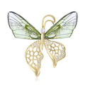 Alloy Gradient Crystal Butterfly Brooch Pin For Suit Clothing Decor view 2