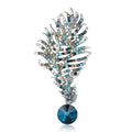 Alloy Rhinestone Feather Brooch Pin For Suits And Jackets view 1